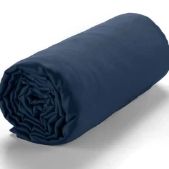 Baton Rouge Linge De Lit, Ensembles^Drap housse satin de coton lavé bonnet 30 cm bleu