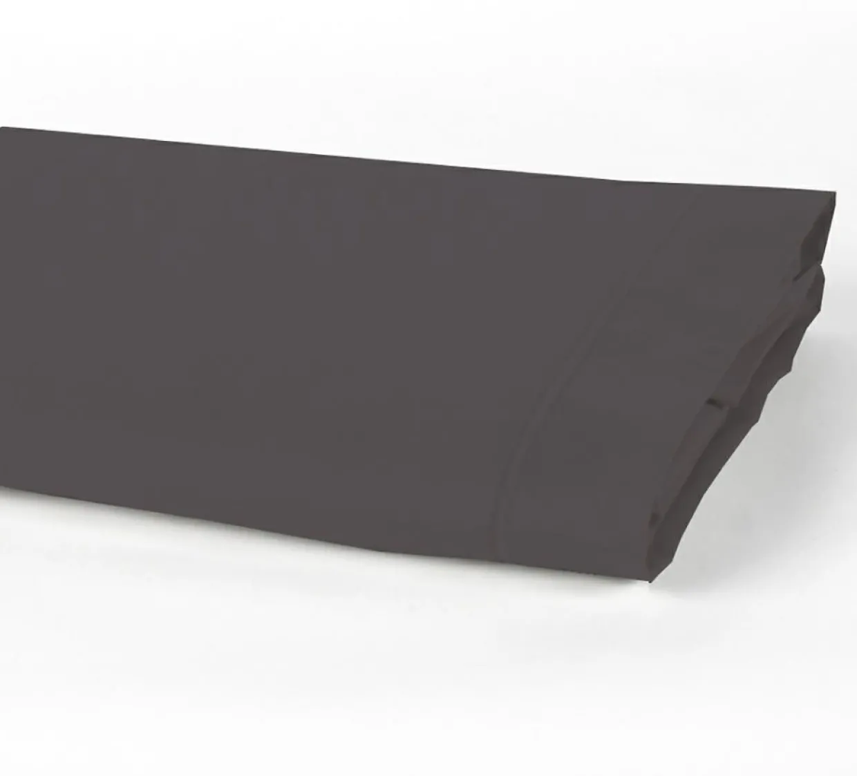 Drap plat 100% Percale de Coton gris-Home Collection Best