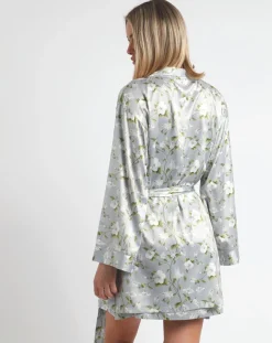 Déshabillé Garden gris/vert/blanc-Admas Clearance
