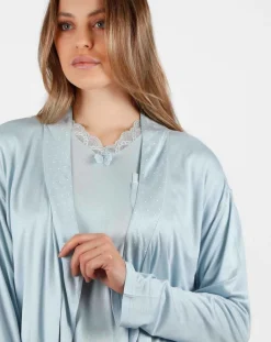 Déshabillé Soft Secret bleu ciel-Mr Wonderful Outlet