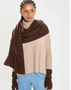 Femme Cashmere Tribu Echarpes, Foulards^Echarpe 100% Cachemire Cascade brownie