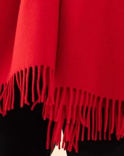 Femme Indies Echarpes, Foulards^Echarpe 100% Laine Sandra rouge - 160x54x10 cm