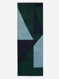 Homme Devred Echarpes, Foulards^Echarpe à motif géométrique en viscose vert profond - 183x66 cm