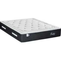 Bellecour Linge De Lit, Ensembles^Ensemble Matelas + Sommier en bois Privilège anthracite/blanc - 140x190 cm