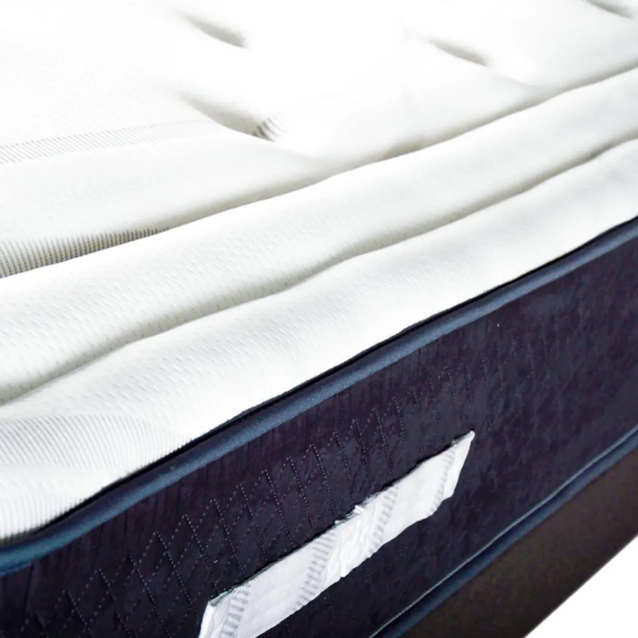 Ensemble Matelas + Sommier en bois Privilège anthracite/blanc - 90x190 cm-Bellecour New