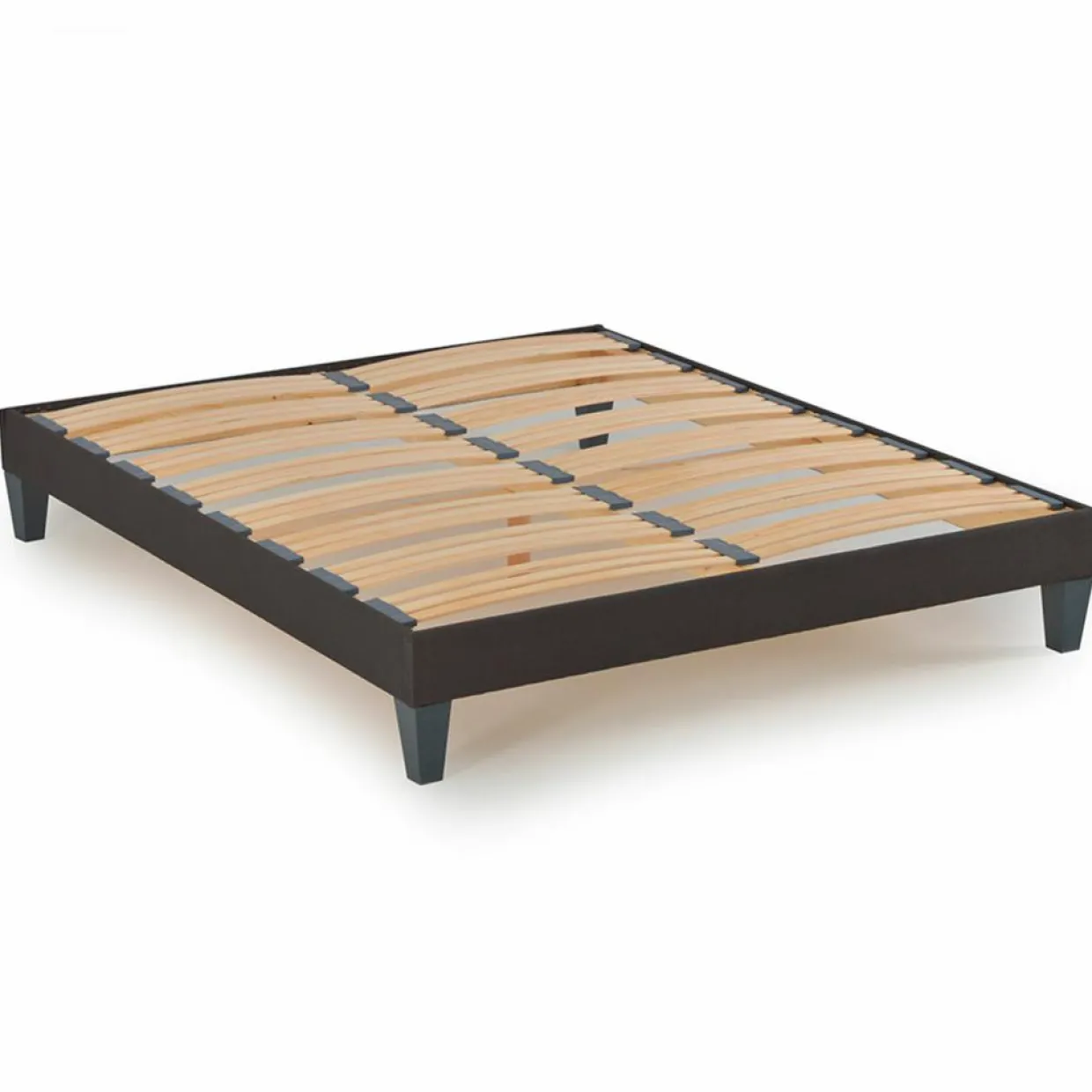 Bellecour Linge De Lit, Ensembles^Ensemble Matelas + Sommier en bois Privilège anthracite/blanc - 140x200 cm