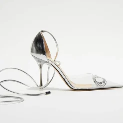 Escarpins à Strass Lizzy argentés - Talon 9,5 cm-Mach & Mach New