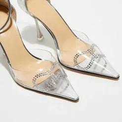 Escarpins à Strass Lizzy argentés - Talon 9,5 cm-Mach & Mach New