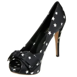 Escarpins étoilés noir/blanc - Talons 12 cm-Dolce & Gabbana New