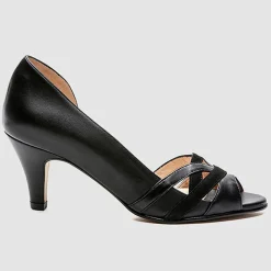 Femme Cosmoparis Escarpins^Escarpins en Cuir et Velours de Cuir Laveda noirs - Talon 7 cm