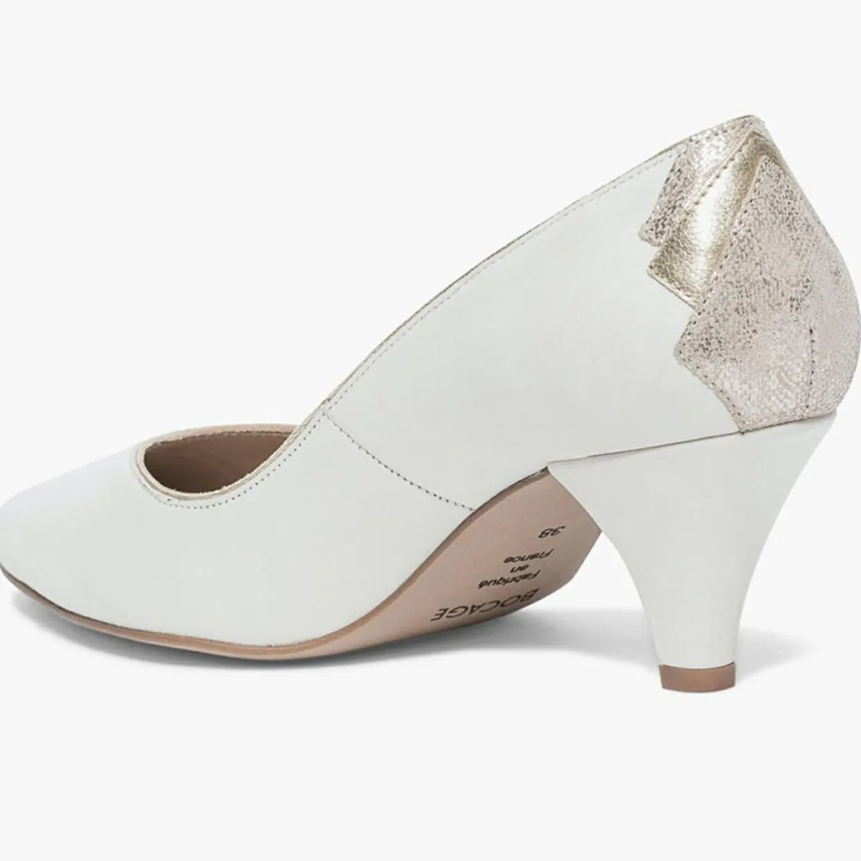 Femme Bocage Escarpins^Escarpins en Cuir Izold blancs - Talon 6 cm