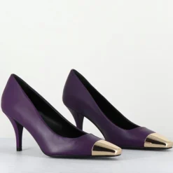 Escarpins en Cuir kecha violets - Talon : 7.5cm-Garrice Lab Outlet
