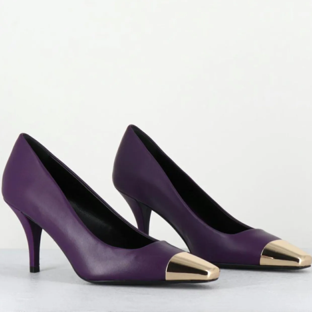 Escarpins en Cuir kecha violets - Talon : 7.5cm-Garrice Lab Outlet