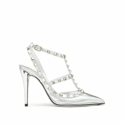 Femme Valentino Garavani Escarpins^Escarpins en cuir Rockstud argentés