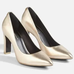 Femme Cosmoparis Escarpins^Escarpins en Cuir Romanne platine - Talon 9 cm