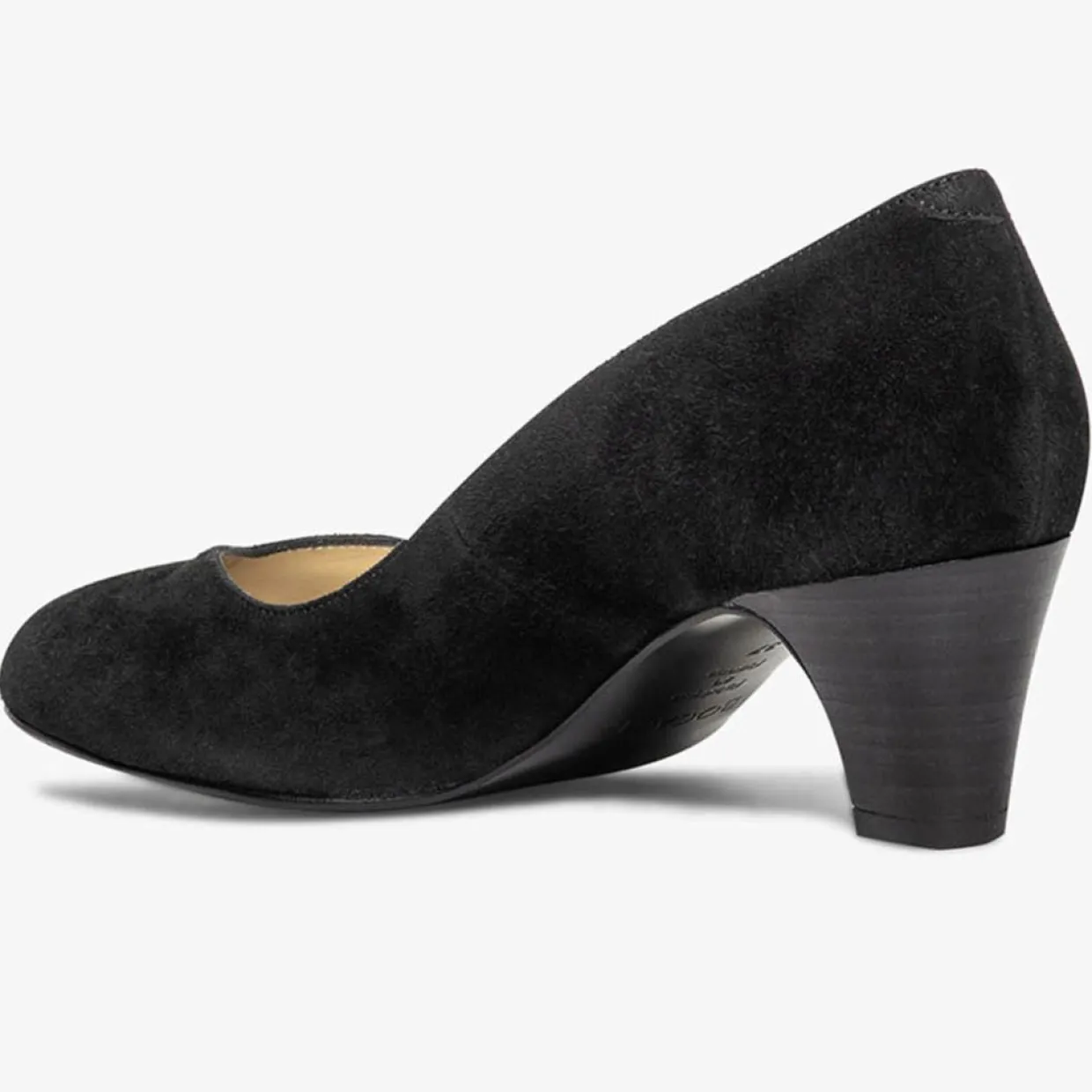 Escarpins en Velours de Cuir Irlande noirs - Talon 5 cm-Bocage Clearance