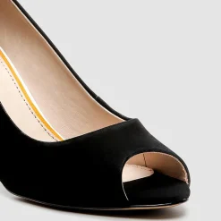 Femme Cosmoparis Escarpins^Escarpins en Velours de Cuir Bebe Milene noirs - Talon 6 cm