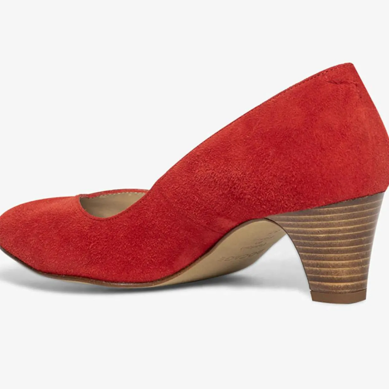 Escarpins en Velours de Cuir Irlande rouges - Talon 5 cm-Bocage Online