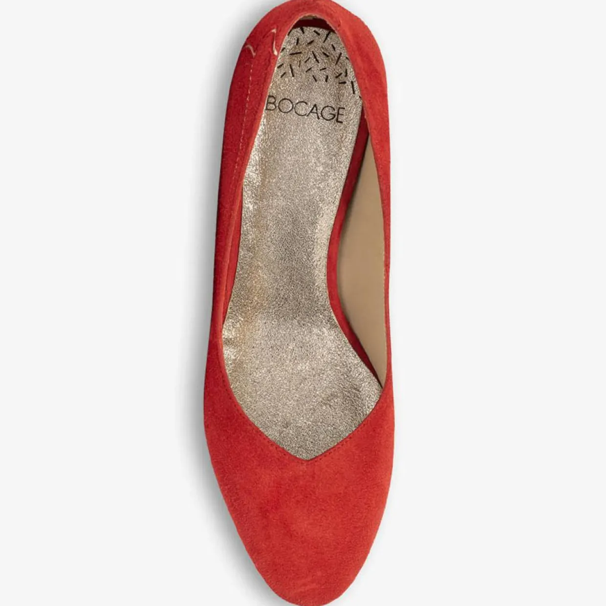Escarpins en Velours de Cuir Irlande rouges - Talon 5 cm-Bocage Online