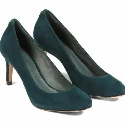 Femme Cosmoparis Escarpins^Escarpins en Velours de Cuir Nyna vert forêt - Talon 6 cm