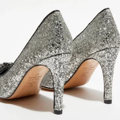 Escarpins Manifik à paillettes argentés - Talon 9 cm-Cosmoparis Best