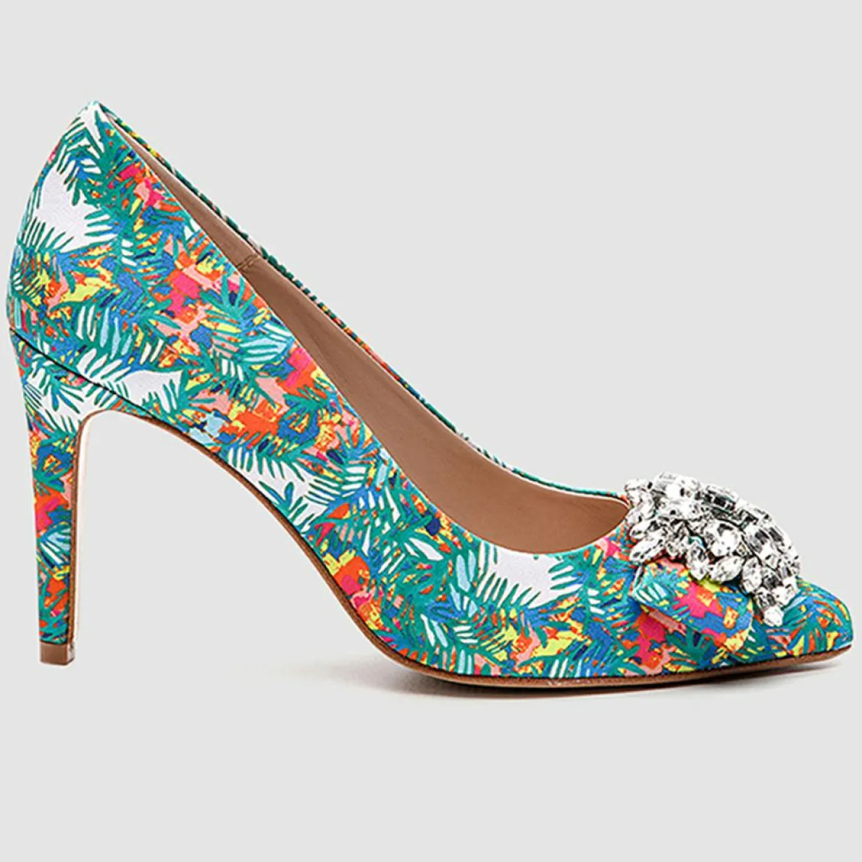 Femme Cosmoparis Escarpins^Escarpins Manifika blanc/multicolore - Talon 9 cm