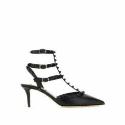 Escarpins Rockstud vernis noirs-Valentino Garavani