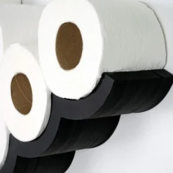 Etagère papier toilette wc018 noire - 62x9x16 cm-Homitis Online