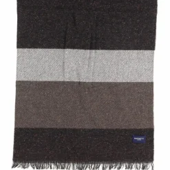 Homme Hackett London Echarpes, Foulards^Etole en Laine mélangée à larges rayures marron