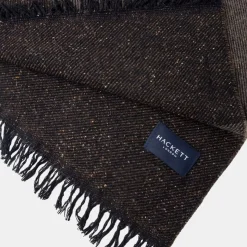 Homme Hackett London Echarpes, Foulards^Etole en Laine mélangée à larges rayures marron