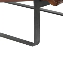 Fauteuil cuir damo marron - 63x99x99 cm-Bois & Chiffons Discount