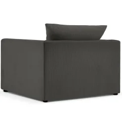 Fauteuil Quince gris foncé - 97x92x80 cm-Mazzini Sofas Clearance