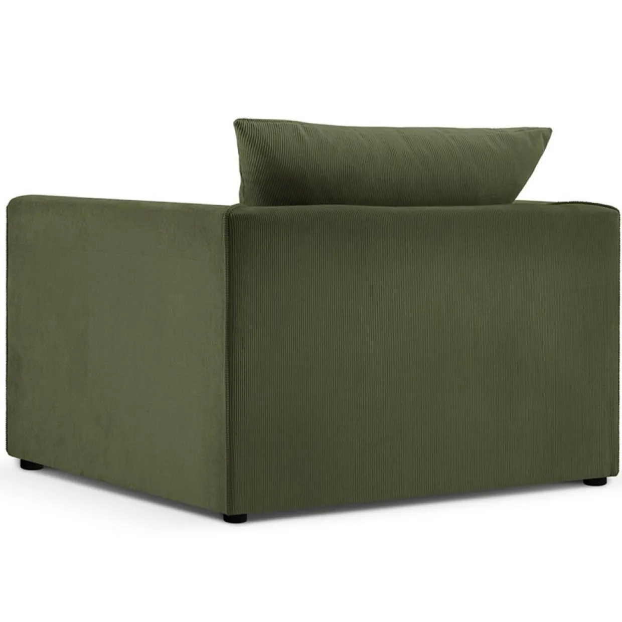 Mazzini Sofas Fauteuils^Fauteuil Quince Velours côtelé vert - 97x92x80 cm