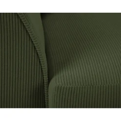 Mazzini Sofas Fauteuils^Fauteuil Quince Velours côtelé vert - 97x92x80 cm