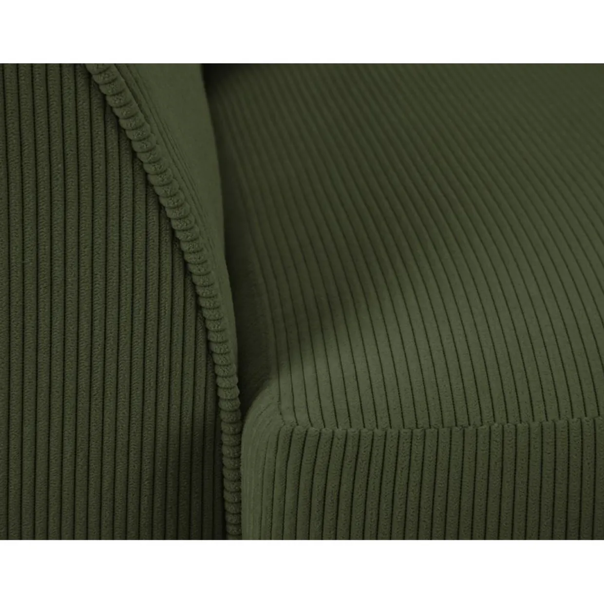 Mazzini Sofas Fauteuils^Fauteuil Quince Velours côtelé vert - 97x92x80 cm