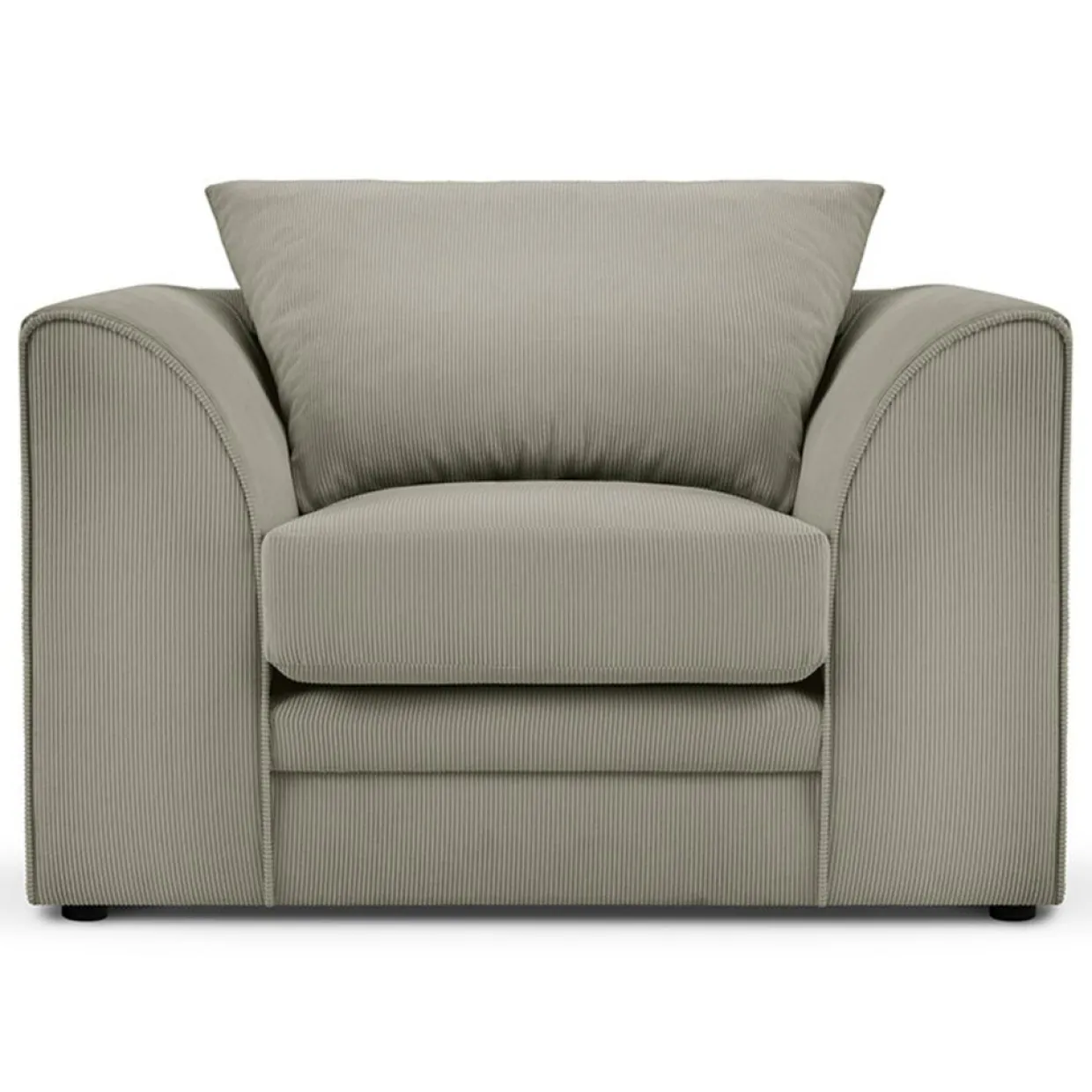 Fauteuil Quince Velours côtelé gris clair - 97x92x80 cm-Mazzini Sofas New