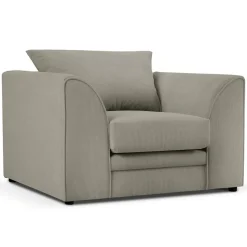 Fauteuil Quince Velours côtelé gris clair - 97x92x80 cm-Mazzini Sofas New