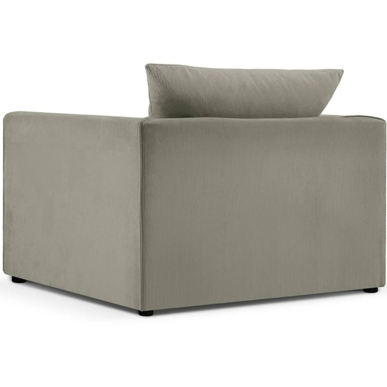 Fauteuil Quince Velours côtelé gris clair - 97x92x80 cm-Mazzini Sofas New