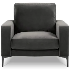 Mazzini Sofas Fauteuils^Fauteuil Velours Venus gris - 92x92x90 cm