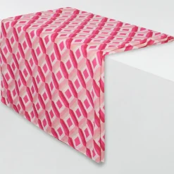 Foulard Adel imprimé graphique rose - 105x180 cm-Caroll Discount