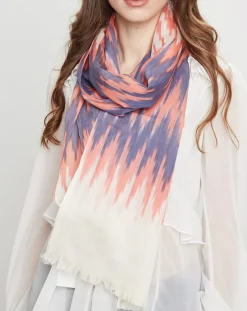 Femme Petrusse Echarpes, Foulards^Foulard en Coton & Soie Voyage corail - 55x200 cm