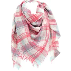 Foulard Floris 100% Laine rose - 130x130 cm-Petrusse Discount