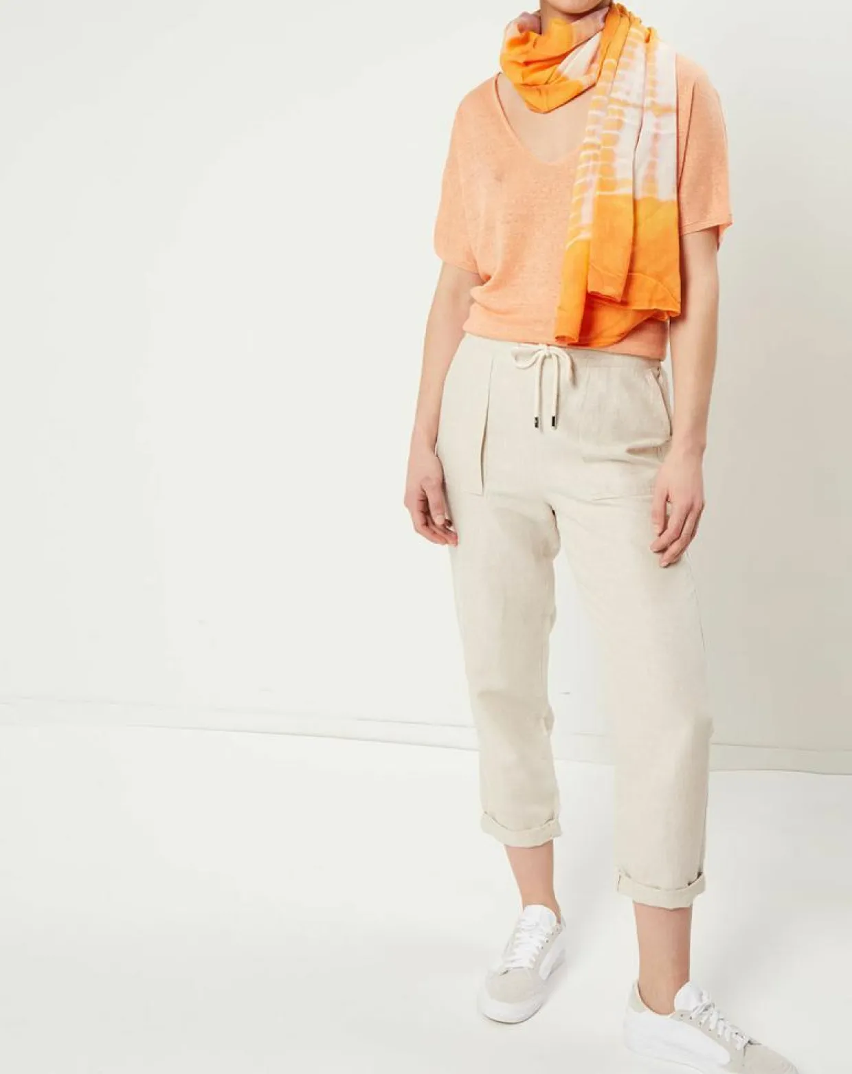 Femme Caroll Echarpes, Foulards^Foulard Livia tie and dye orange - 184x74 cm
