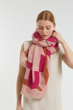 Femme Mapoesie Echarpes, Foulards^Foulard Signe Rose 100 X 190Cm