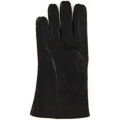 Gants doublé acrylique doublure textile Jessie marron foncé-Maison Fabre Outlet