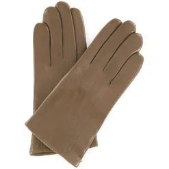 Femme Maison Fabre Gants, Moufles^Gants en Cuir d'Agneau doublure Laine Waves chameau