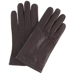 Gants en Cuir d'Agneau doublure textile marron-Georges morand New