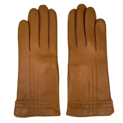 Gants en Cuir d'Agneau doublés Laine Ava camel-Maison Fabre Sale