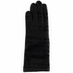 Femme Maison Fabre Gants, Moufles^Gants en Cuir d'Agneau doublure Laine Ariana noirs