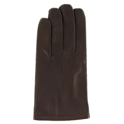 Gants en Cuir d'Agneau doublure Textile marron-Georges morand Online